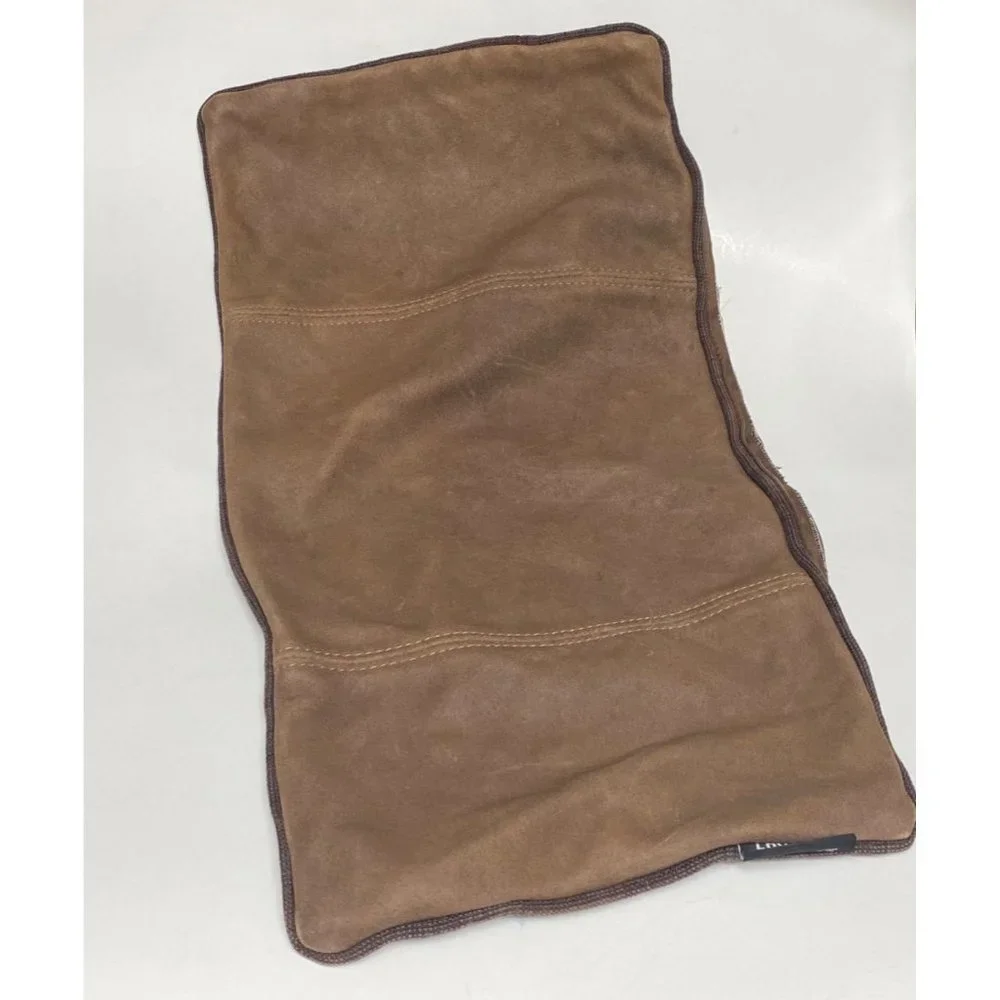 Lovesac‎ brown pillow case cover (needs new zipper) leather/polyester